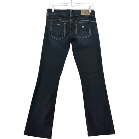 Guess Jeans Womens Size 27 Black Bootcut Denim Mid Rise Stretch Flare - Picture 6 of 8